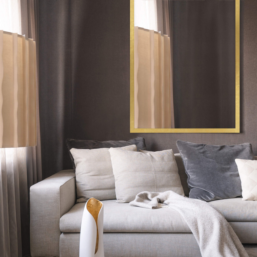 Lustro 50x70 cm w złotej ramce – elegancja i funkcjonalność L-HEN-Z-50X70