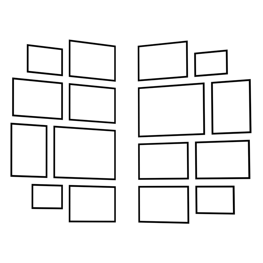 Zestaw brązowych ramek galeria HIT 33 GF0009-CORNER