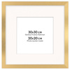 Złota ramka z passe partout na zdjęcia w rozmiarze 30x30 cm z okienkiem passe partout 20x20 cm