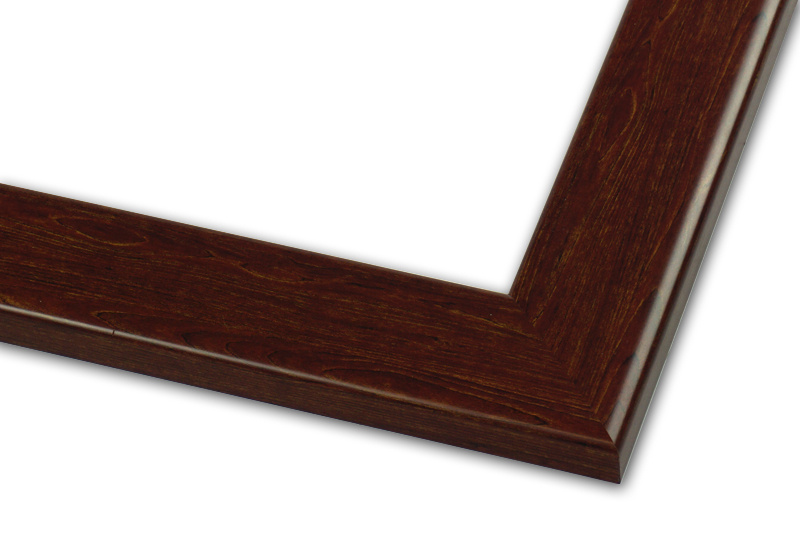 Rama do obrazów, zdjęć, plakatów oraz luster na wymiar LUCA #1827. Płaska nowoczesna, drewniana oprawa - kolor brązowy