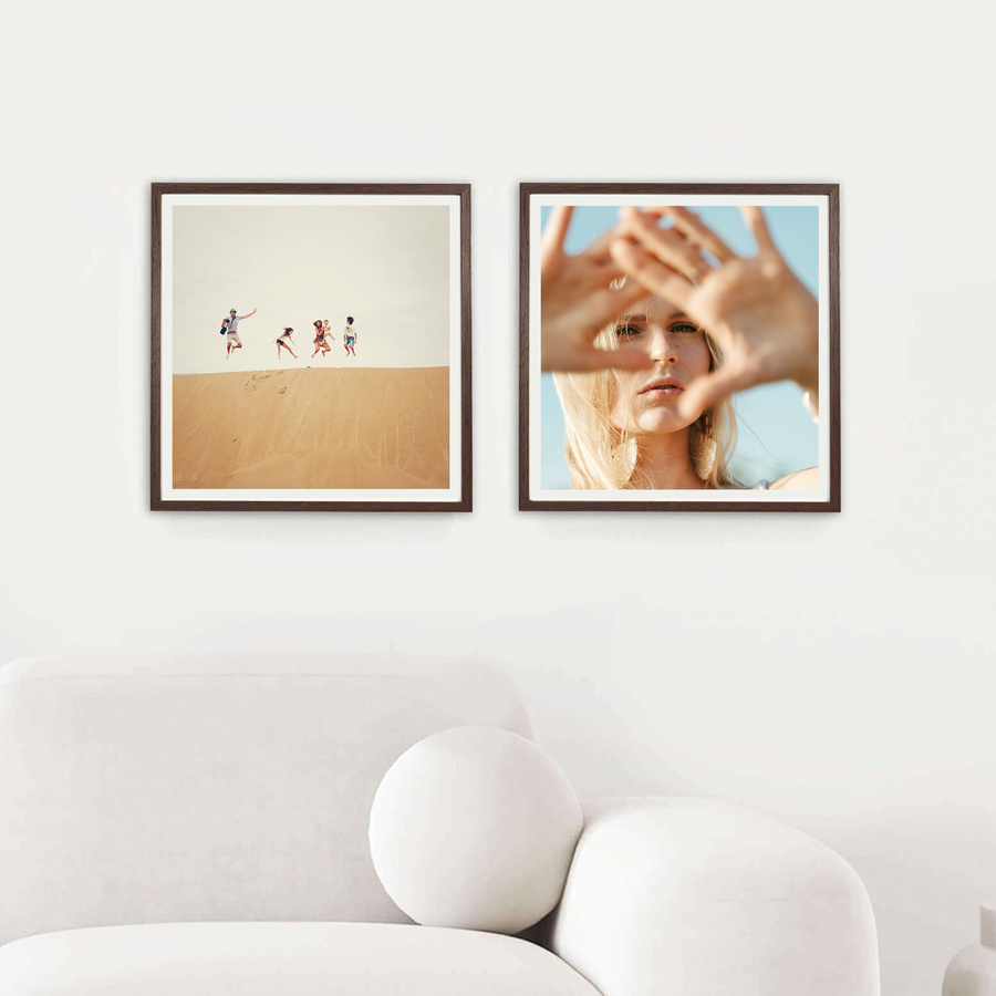 Ramka na zdjęcia w brązowym kolorze FDM 6 w rozmiarze 40x40 cm