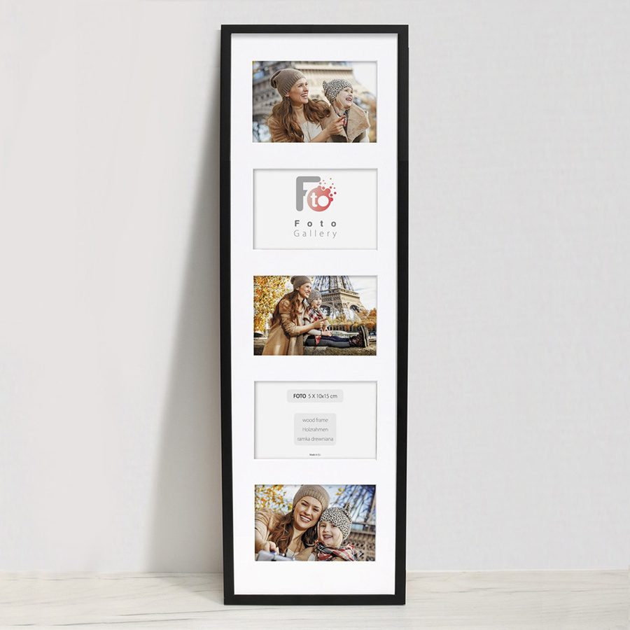 Ramka drewniana galeria passe-partout Black 20x68 - kolor czarny