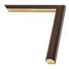 Rama do obrazów, zdjęć, rysunków na wymiar LUCA #1277. Klasyczna, profilowana drewniana oprawa - sztab kolor brązowy z pask