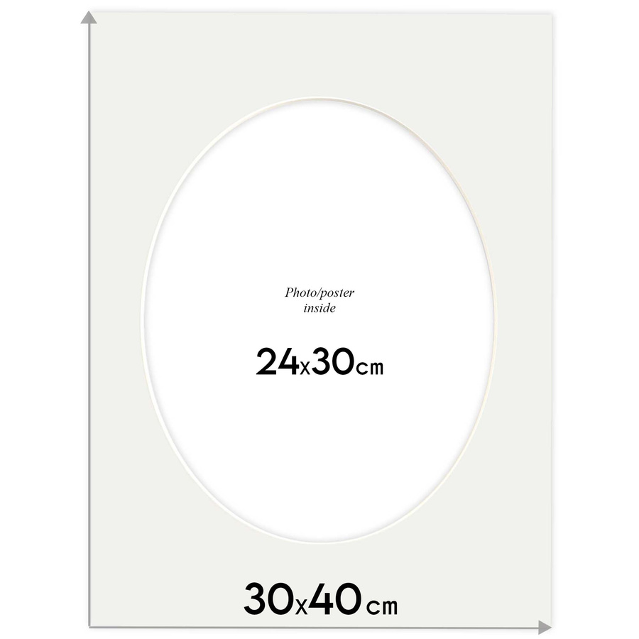 Passe partout 30x40 (24x30) OWAL GRANATOWE NAVY - LUCA Q5403