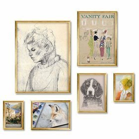 Zestaw złotych ramek galeria HIT 1 Z GF0010