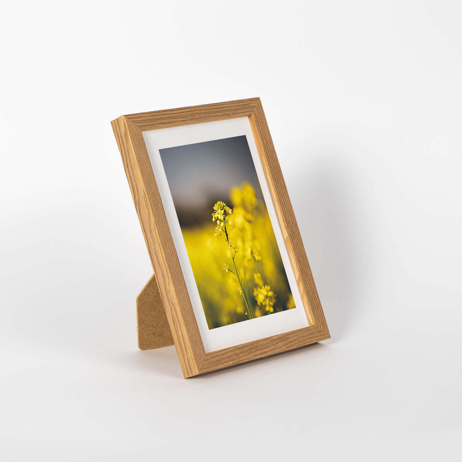Ramka drewniana PINIA 3324, płaska fotoramka na zdjęcia, plakaty lub rysunki - kolor naturalne drewno
