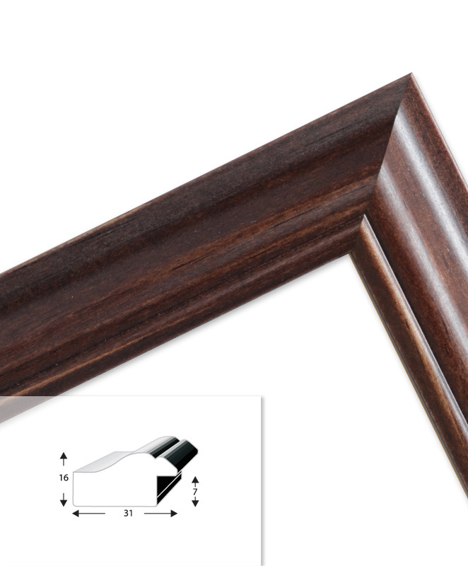 Ramka drewniana VIESTE 2075, szlachetna i trwała fotoramka na zdjęcia, plakaty lub obrazy - kolor brązowy