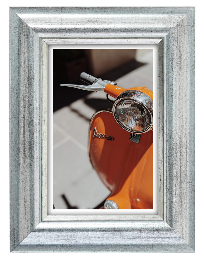 Ramka drewniana VIESTE 2076, szlachetna fotoramka na zdjęcia, plakaty lub obrazy - kolor srebrny