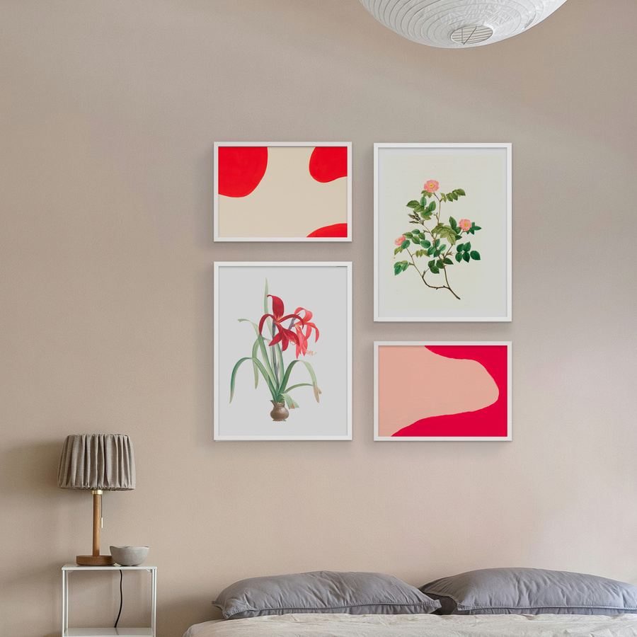 Galeria ścienna PINIA 1 GF0003. Zestaw białych ramek na ścianę