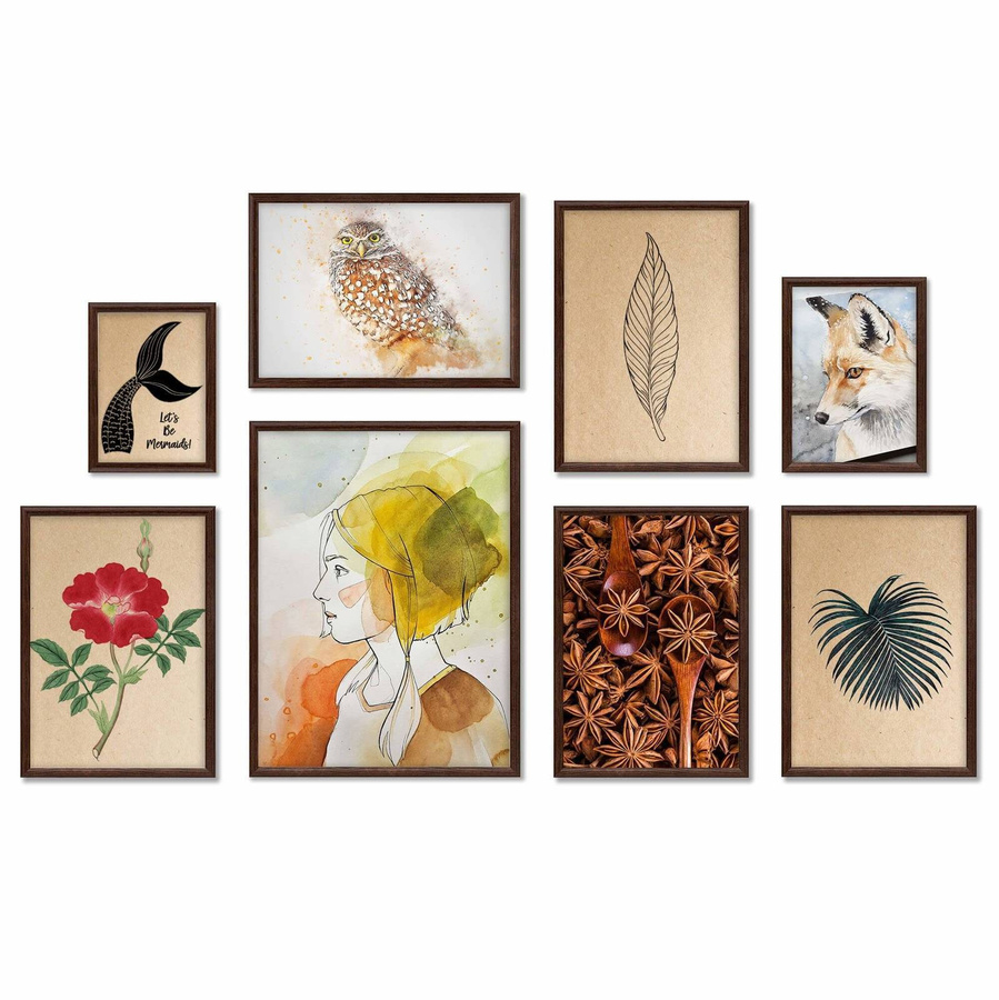 Zestaw brązowych ramek galeria HIT 4 GF0009