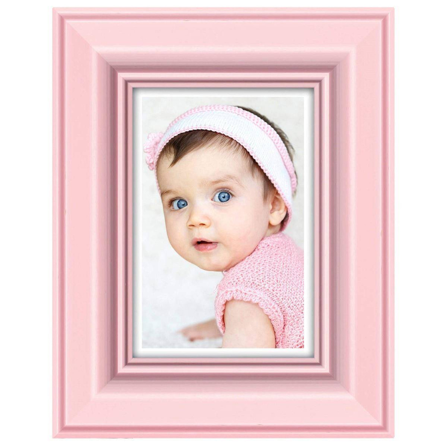 Ramka drewniana FAVARO 2141, nowoczesna fotoramka na zdjęcia, plakaty lub obrazy - kolor różowy