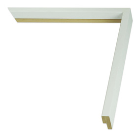 Ramka do obrazów, zdjęć oraz plakatów na wymiar LUCA #2451. Nowoczesna matowa, drewniana oprawa - panel, kolor biały