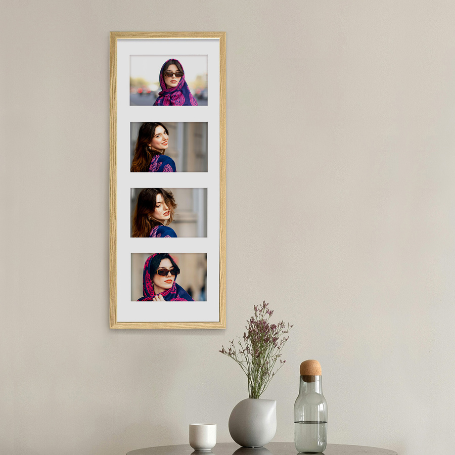 Ramka drewniana galeria passe-partout Natural 23x66 - kolor naturalne drewno