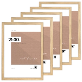 Zestaw 5 brązowych ramek na zdjęcia FDM 02 w rozmiarze 21x30 cm