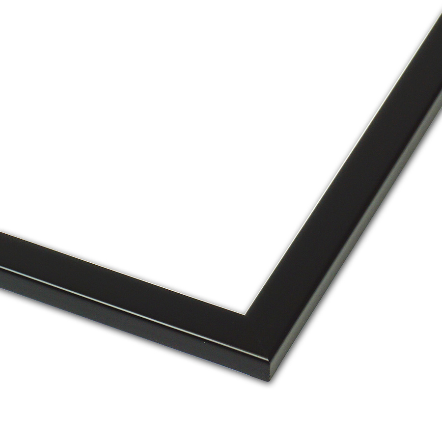 Ramka na zdjęcia, rysunki, plakaty na wymiar LUCA #1906. Płaska nowoczesna drewniana oprawa - kolor czarny