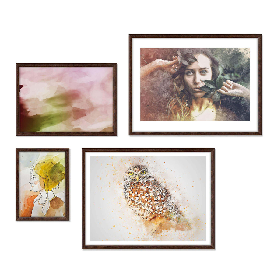 Zestaw brązowych ramek galeria HIT 4 GF0008