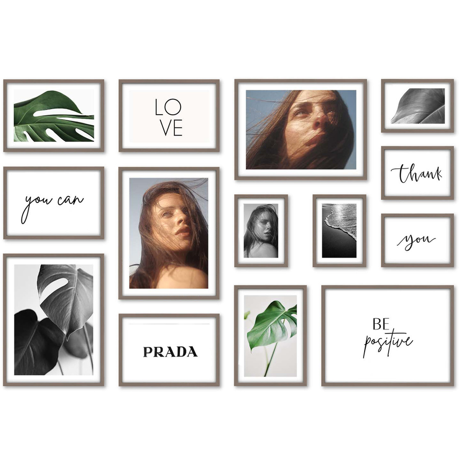 Zestaw beżowych ramek galeria Pinia 03 GF0001