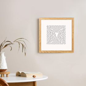 Naturalna ramka z passe partout na zdjęcia w rozmiarze 30x30 cm z passe partout 20x20 cm