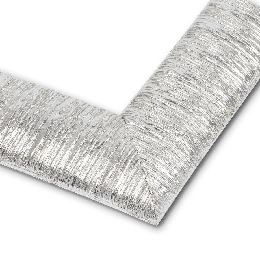 Rama do obrazów, zdjęć oraz luster na wymiar LUCA #3018. Ozdobna nowoczesna, drewniana oprawa - kolor srebrny