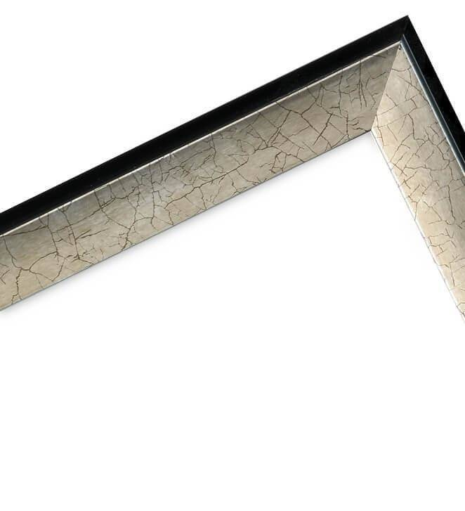 Ramka drewniana ARDORE 1989, szlachetna fotoramka na zdjęcia, plakaty lub obrazy - kolor srebro spękane
