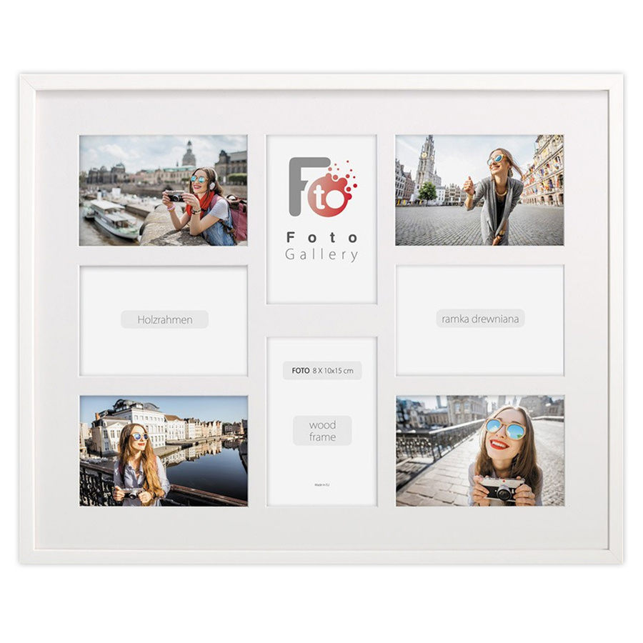 Foto galeria na 8 zdjęć White 40x50 A 10x15