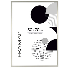 Srebrna ramka na zdjęcia w rozmiarze 50x70 cm