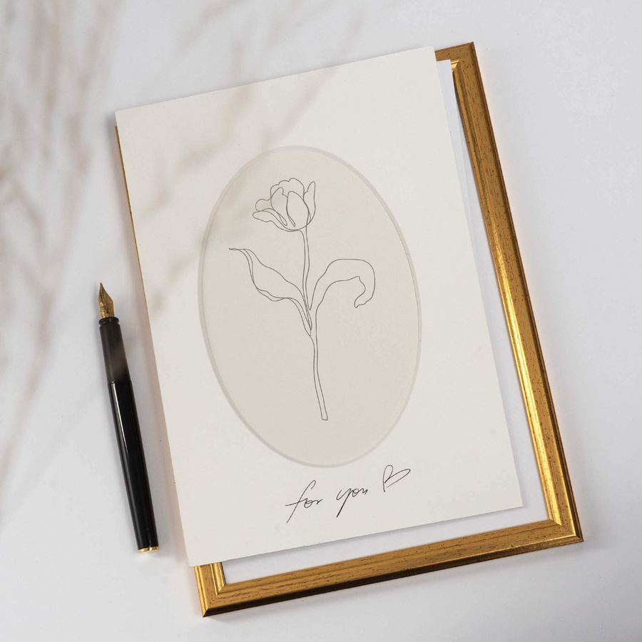 Passe partout 10x15 (6x9) BIAŁY OWAL MILK MLECZNY - LUCA Q5105