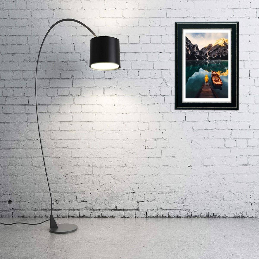 Ramka drewniana MARINA 2800, nowoczesna fotoramka na zdjęcia, plakaty lub rysunki - kolor czarny, przetarcia