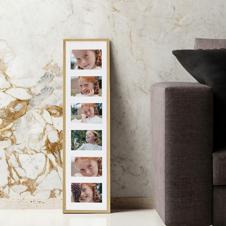 Ramka drewniana galeria passe-partout Natural 20x80 - kolor naturalne drewno