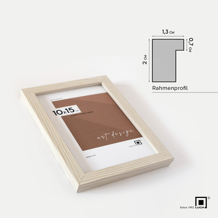 Zestaw 5 białych ramek na zdjęcia FDM 1 w rozmiarze 15x21 cm