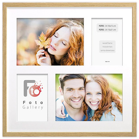 Ramka drewniana galeria passe-partout Natural 39x39 - kolor naturalne drewno