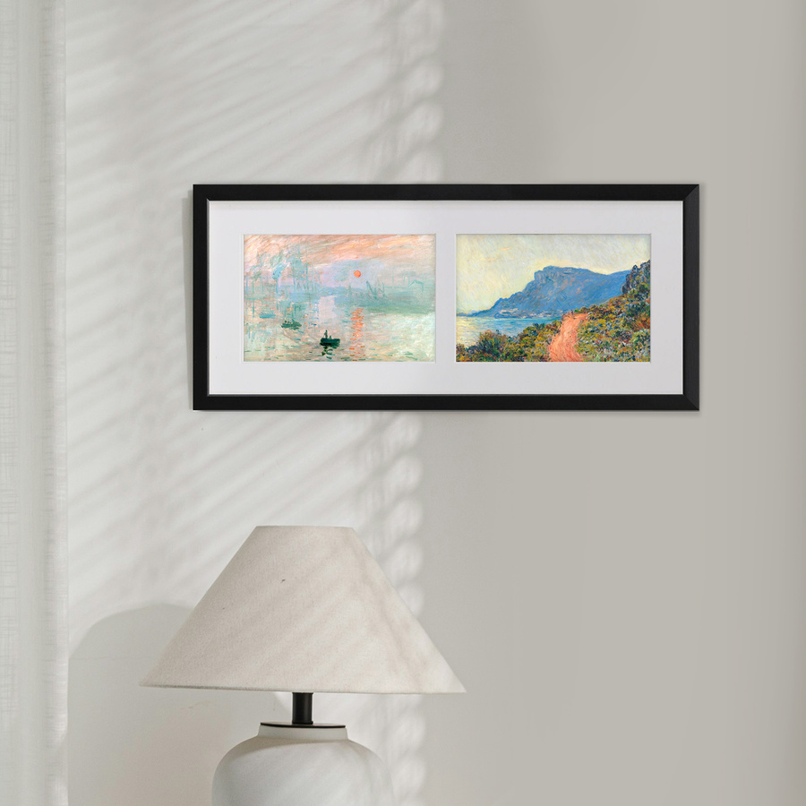 Ramka drewniana galeria passe-partout Black 15x36 - kolor czarny