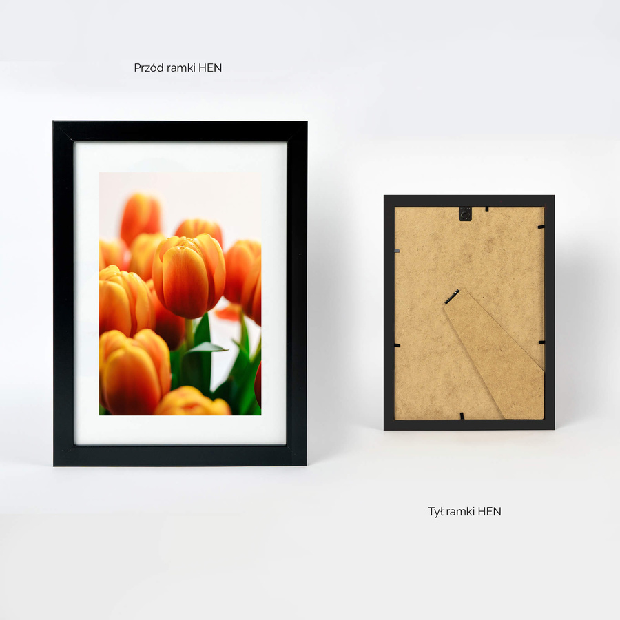 Pakiet 5 szt czarnych ramek na zdjęcia HEN 2 10x15 cm