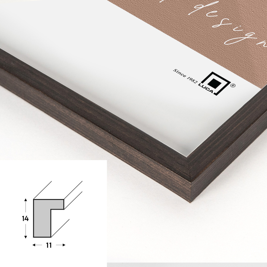 Galeria ścienna PINIA 4 GF0003. Zestaw brązowych ramek na ścianę