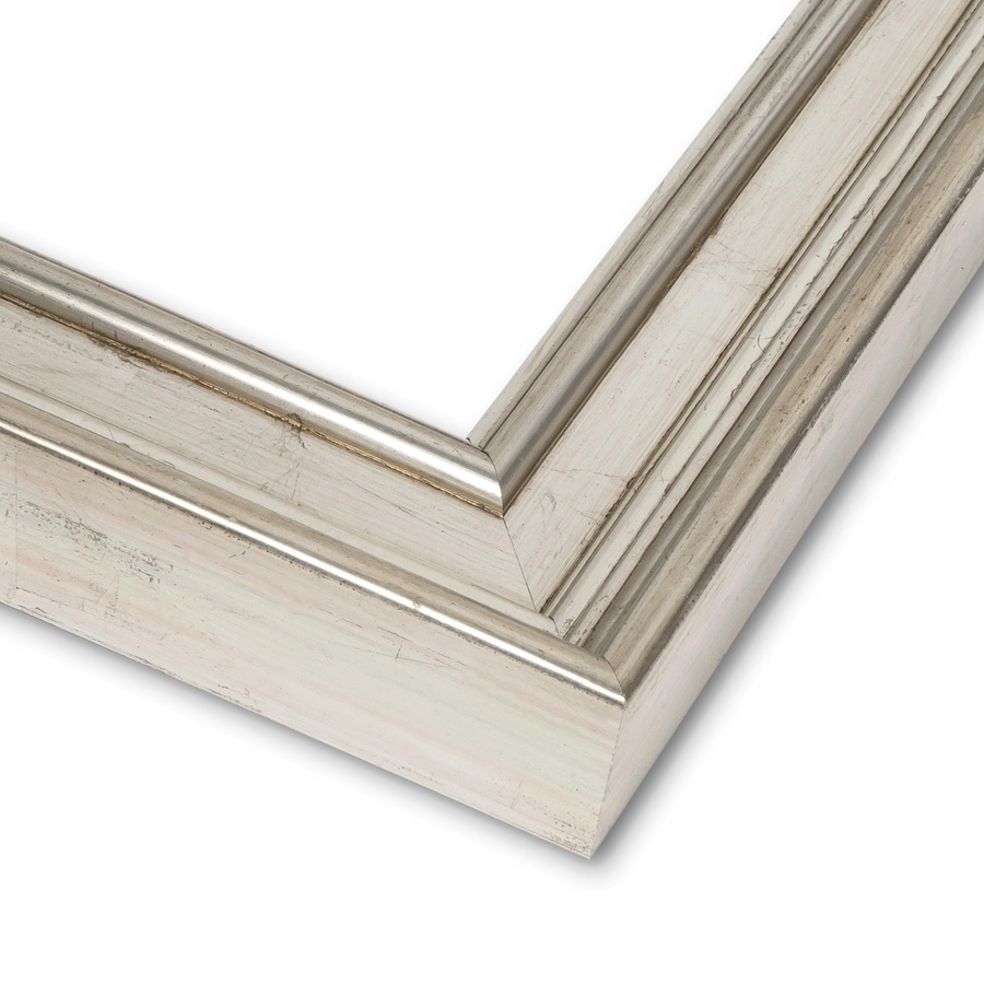 Rama do obrazów, zdjęć, plakatów oraz luster na wymiar LUCA #3057. Klasyczna oprawa - kolor srebrny szlagmetal