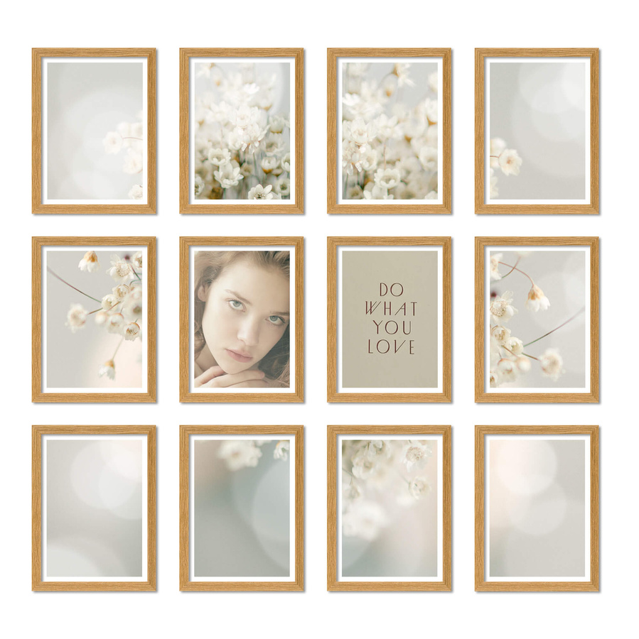 Zestaw ramek PINIA 00 GF0018 - galeria ramek na 12 zdjęć