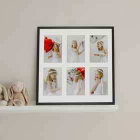 Foto galeria 40x40 cm na 6 zdjęć o wymiarach 10x15 cm kolor czarny