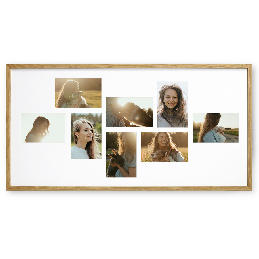 Ramka drewniana galeria passe-partout Natural 38x75 - kolor naturalne drewno