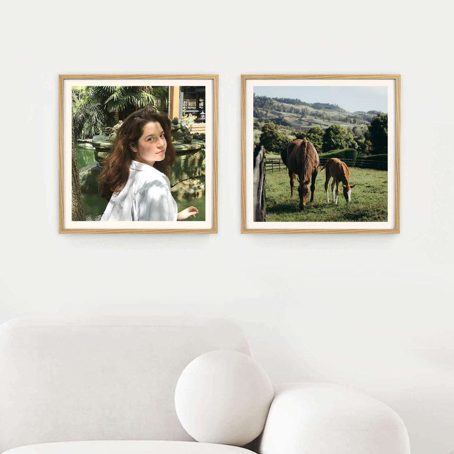 Ramka na zdjęcia w dębowym kolorze FDM 02 w rozmiarze 50x50 cm