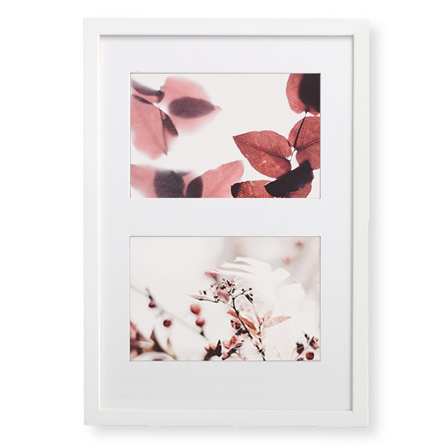 Ramka drewniana galeria passe-partout White 20x27 - kolor biały