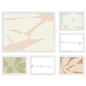 Galeria ścienna PRESTO 1 GF0002. Zestaw białych ramek na ścianę