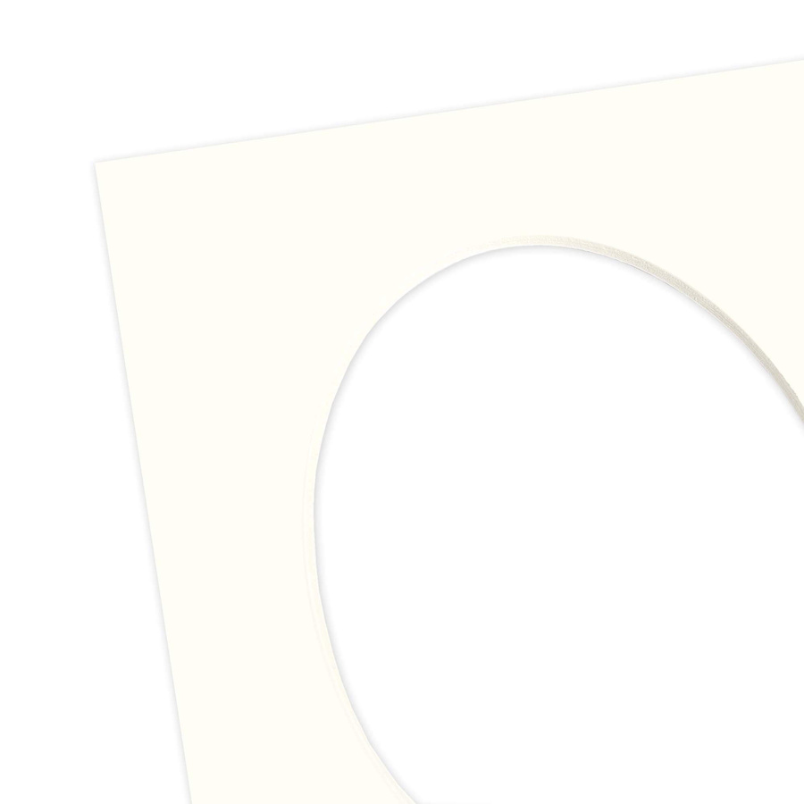 Passe partout 10x15 (6x9) BIAŁY OWAL MILK MLECZNY - LUCA Q5105