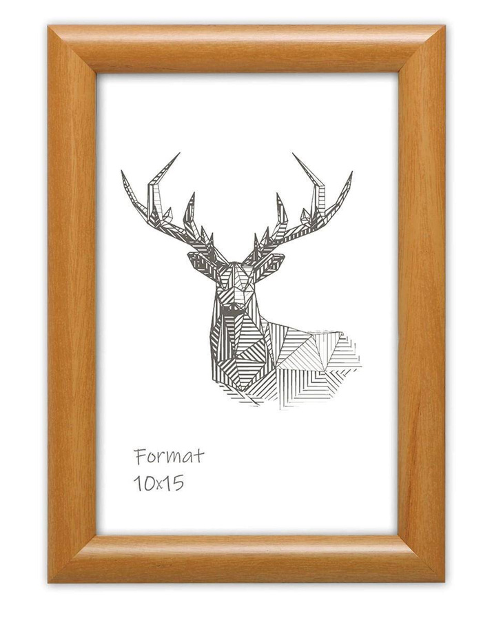 Ramka drewniana SALA 1880, obła fotoramka na zdjęcia, plakaty lub rysunki - kolor jasny brąz