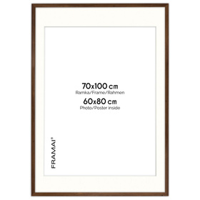 Ramka z passe partout na zdjęcia w rozmiarze 70x100 cm z okienkiem passe partout 60x80 cm