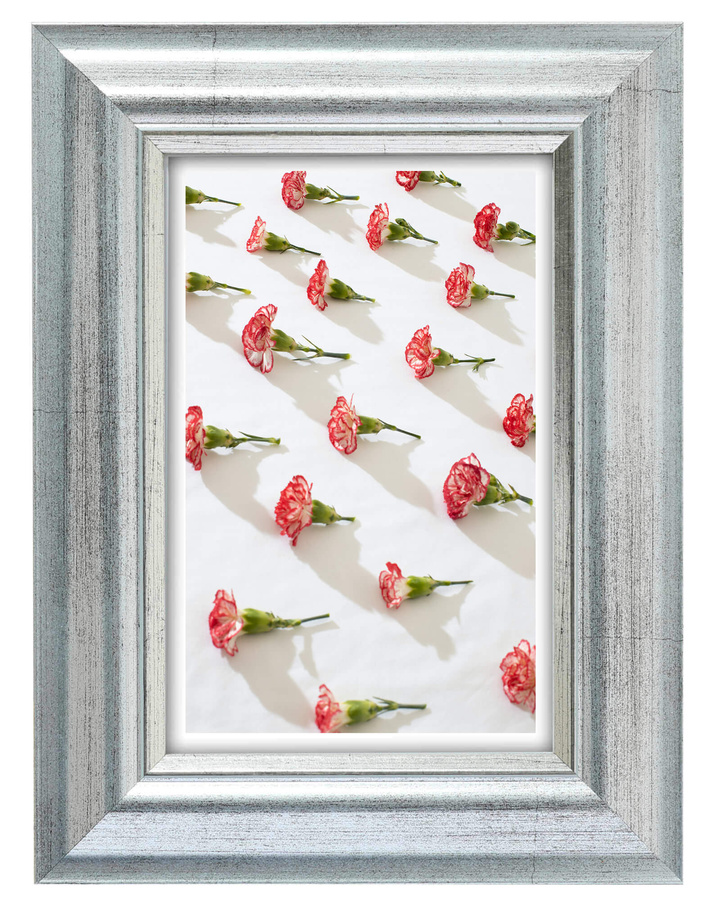 Ramka drewniana VIESTE 2076, szlachetna fotoramka na zdjęcia, plakaty lub obrazy - kolor srebrny