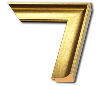 Rama do obrazów, zdjęć oraz luster na wymiar LUCA #1863. Prosta nowoczesna, drewniana oprawa - holkiel kolor złoty