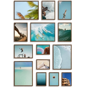 Galeria ścienna PRESTO 4 GF0001. Zestaw brązowych ramek na ścianę