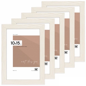 Zestaw 5 białych ramek na zdjęcia FDM 5 w rozmiarze 10x15 cm