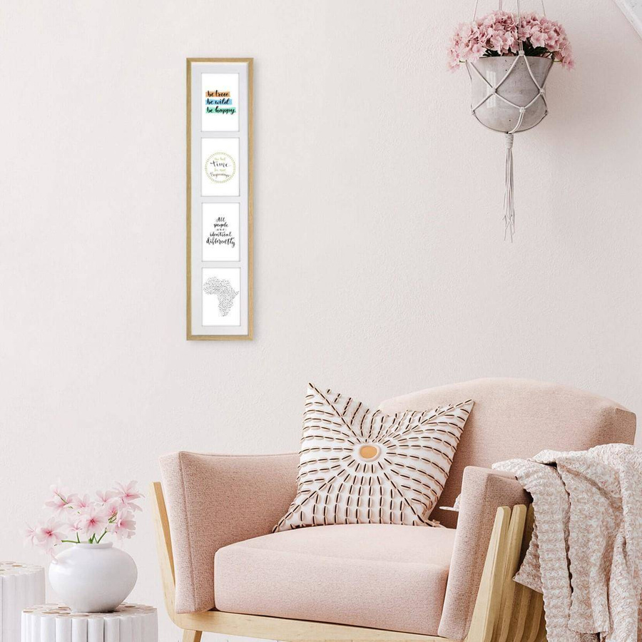 Ramka drewniana galeria passe-partout Natural 18x86 - kolor naturalne drewno