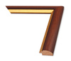 Rama do obrazów, zdjęć, plakatów oraz luster na wymiar LUCA #152. Prosta klasyczna, drewniana oprawa - kolor brązowy, pasek